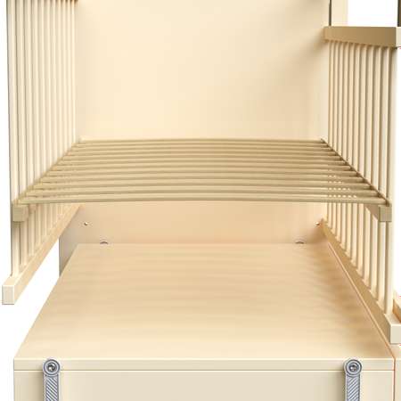 Детская кроватка ВДК Mon Amour прямоугольная, продольный маятник (слоновая кость)