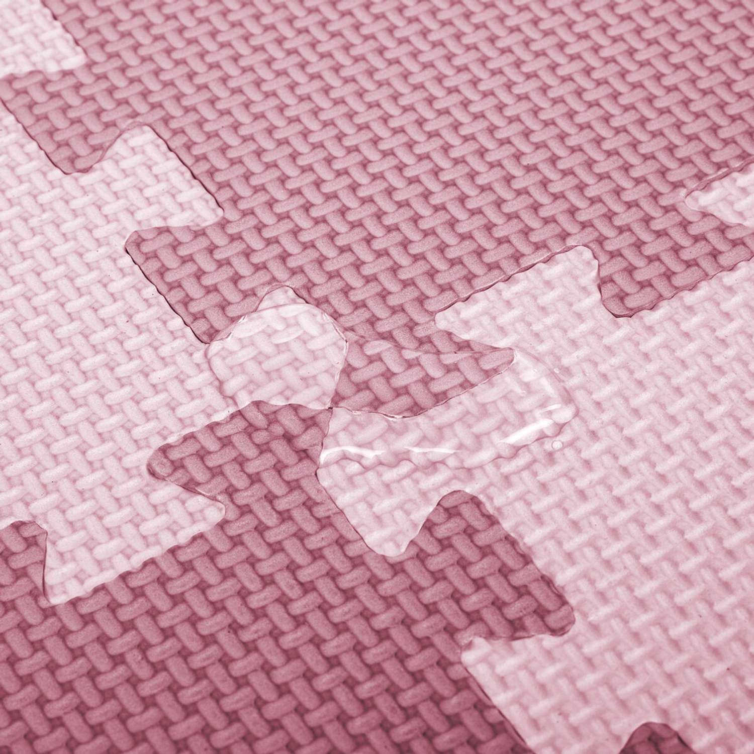 Коврик-пазл складной Юнландия развивающий модульный Розовый - фото 11