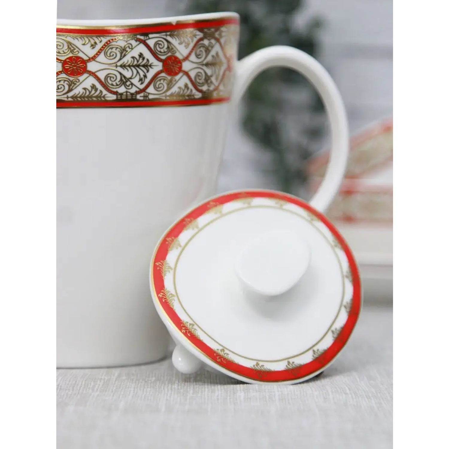 Набор чайный Balsford 17 предметов белый красный с золотом - фото 28