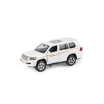 Игрушка HUADA Металлическая инерционная модель автомобиля Toyota Land Cruiser Белый