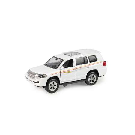 Игрушка HUADA Металлическая инерционная модель автомобиля Toyota Land Cruiser Белый