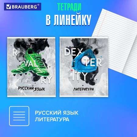 Тетради предметные Brauberg набор 48 листов в клетку и линейку 12 штук