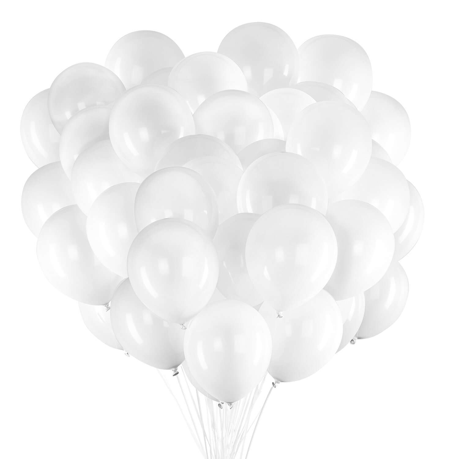 Шары воздушные Brauberg Набор 100 шт для фотозоны на день рождения белые - фото 2