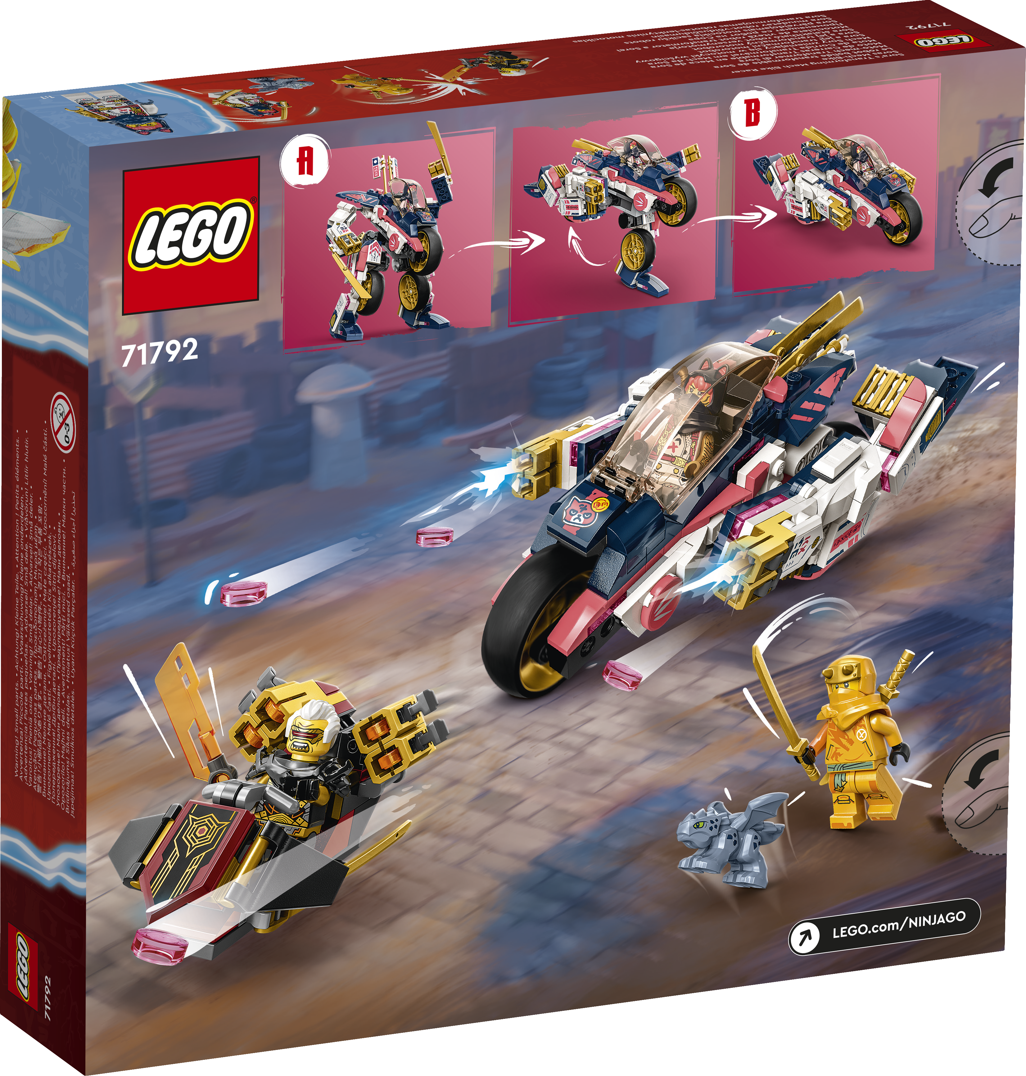 Конструктор LEGO Ninjago Soras Transforming Mech Bike Racer 71792 - фото 13