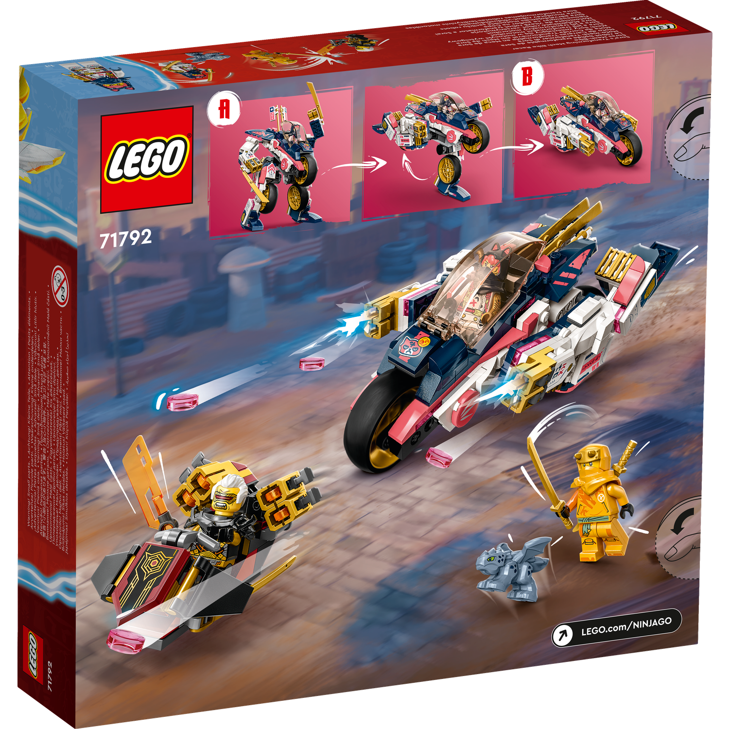 Конструктор LEGO Ninjago Soras Transforming Mech Bike Racer 71792 - фото 13