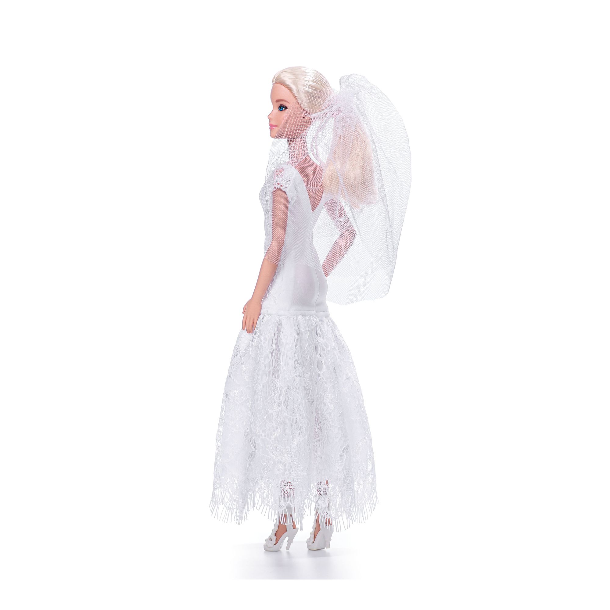 Одежда для кукол типа Барби VIANA Свадебное платье с фатой 11.118.5 белый 11.118.5 - фото 6