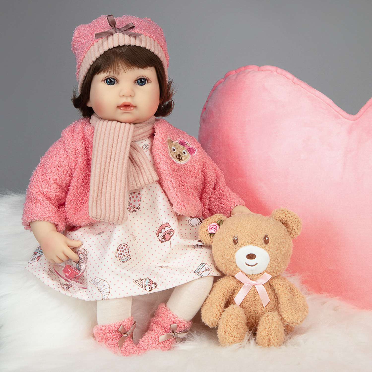 Кукла Реборн QA BABY Василиса девочка большая пупс набор игрушки для девочки 42 см 45006 - фото 6