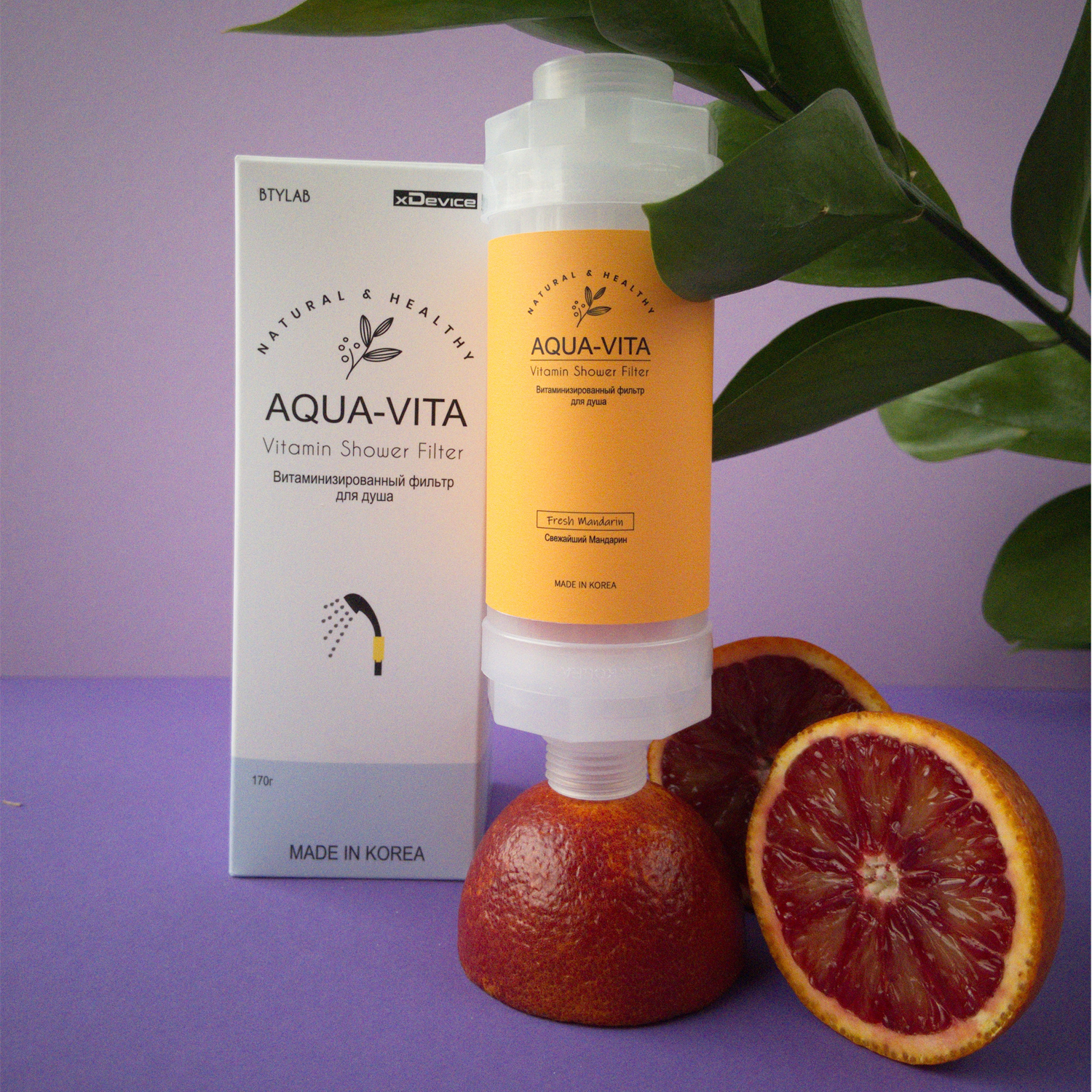 Фильтр для душа Aqua-Vita витаминный и ароматизированный Свежайший Мандарин - фото 5