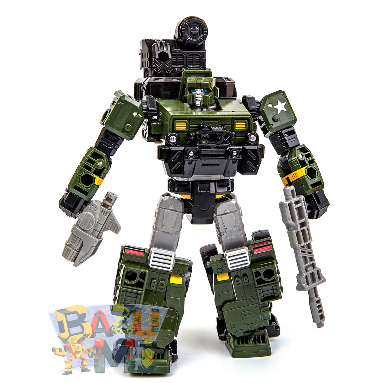 Робот-трансформер BAZUMI Хаунд хаммер 2 в 1 военная машина грузовик / подарок для мальчика - фото 9