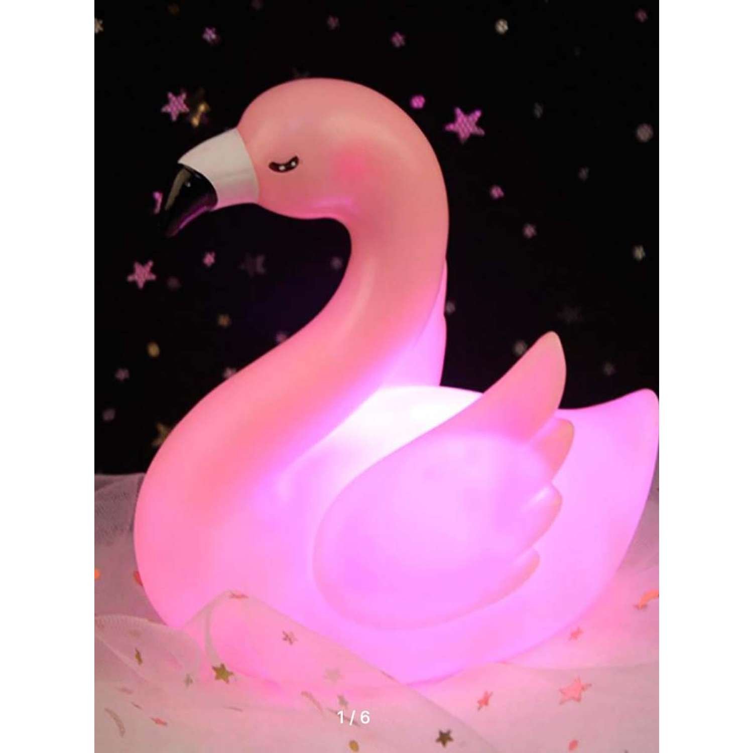 Лампа настольная светодиодная LATS ночник детский фламинго - фото 3