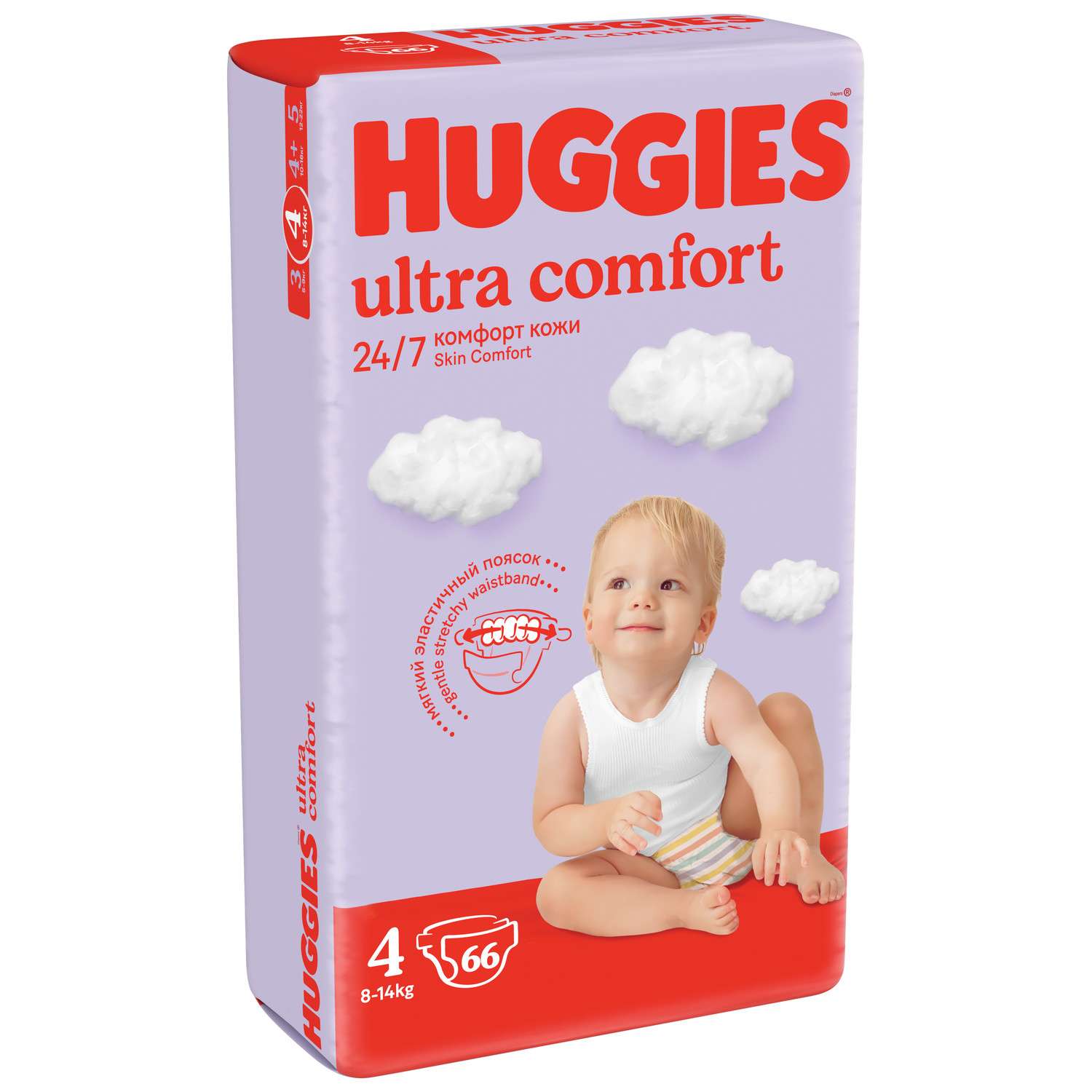 Подгузники Huggies Ultra Comfort 4 8-14кг 66шт - фото 2