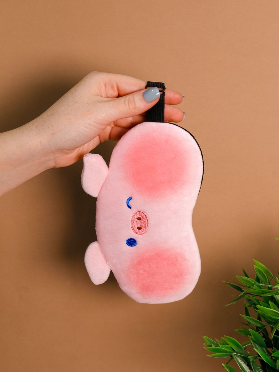 Маска для сна iLikeGift Animal pig pink с гелевым вкладышем - фото 4