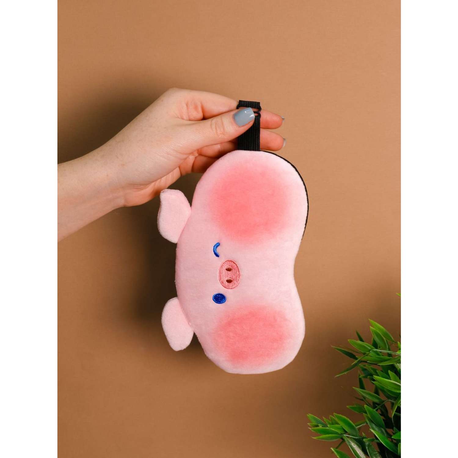 Маска для сна iLikeGift Animal pig pink с гелевым вкладышем - фото 4