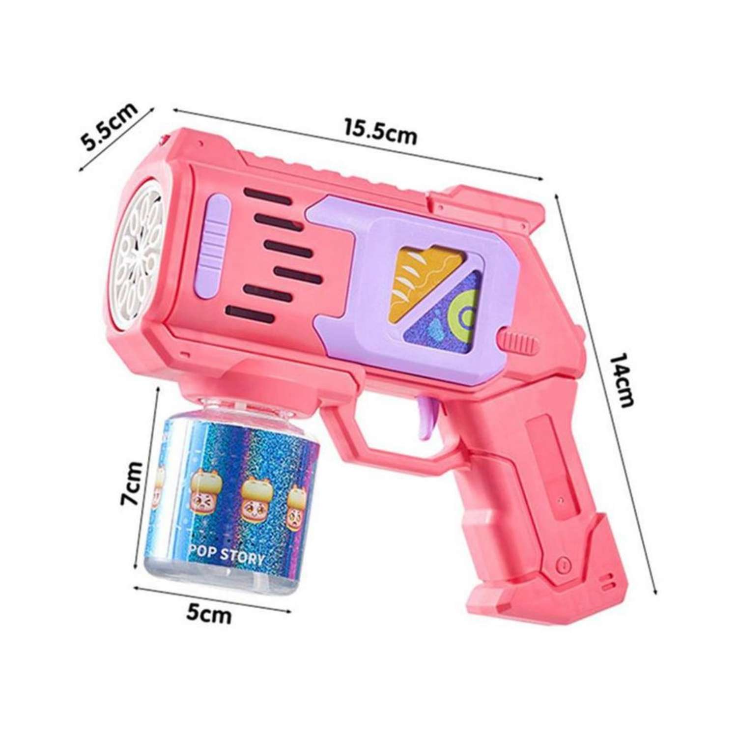Генератор мыльных пузырей Panawealth International Пистолет с подсветкой цвет розовый - фото 2