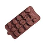 Форма для шоколада Keyprods Игрушки силиконовая 15 ячеек