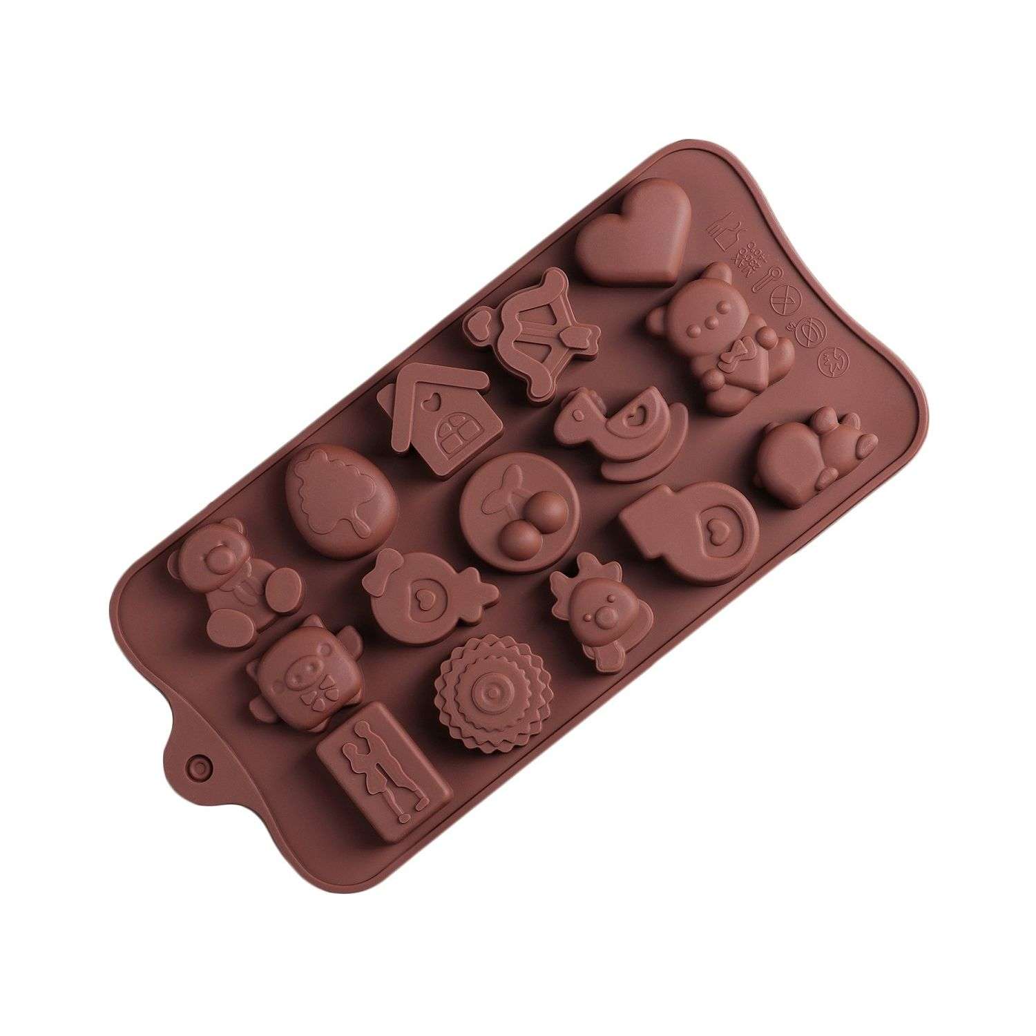 Форма для шоколада Keyprods Игрушки силиконовая 15 ячеек - фото 1