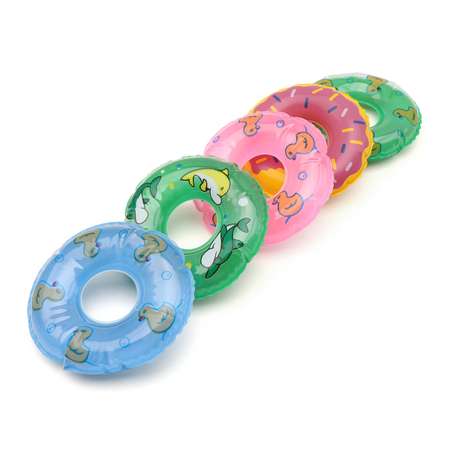 Аксессуары для кукол и игрушек Astra Craft Надувной круг для плавания миниатюра декоративная 8.5 см 5 шт