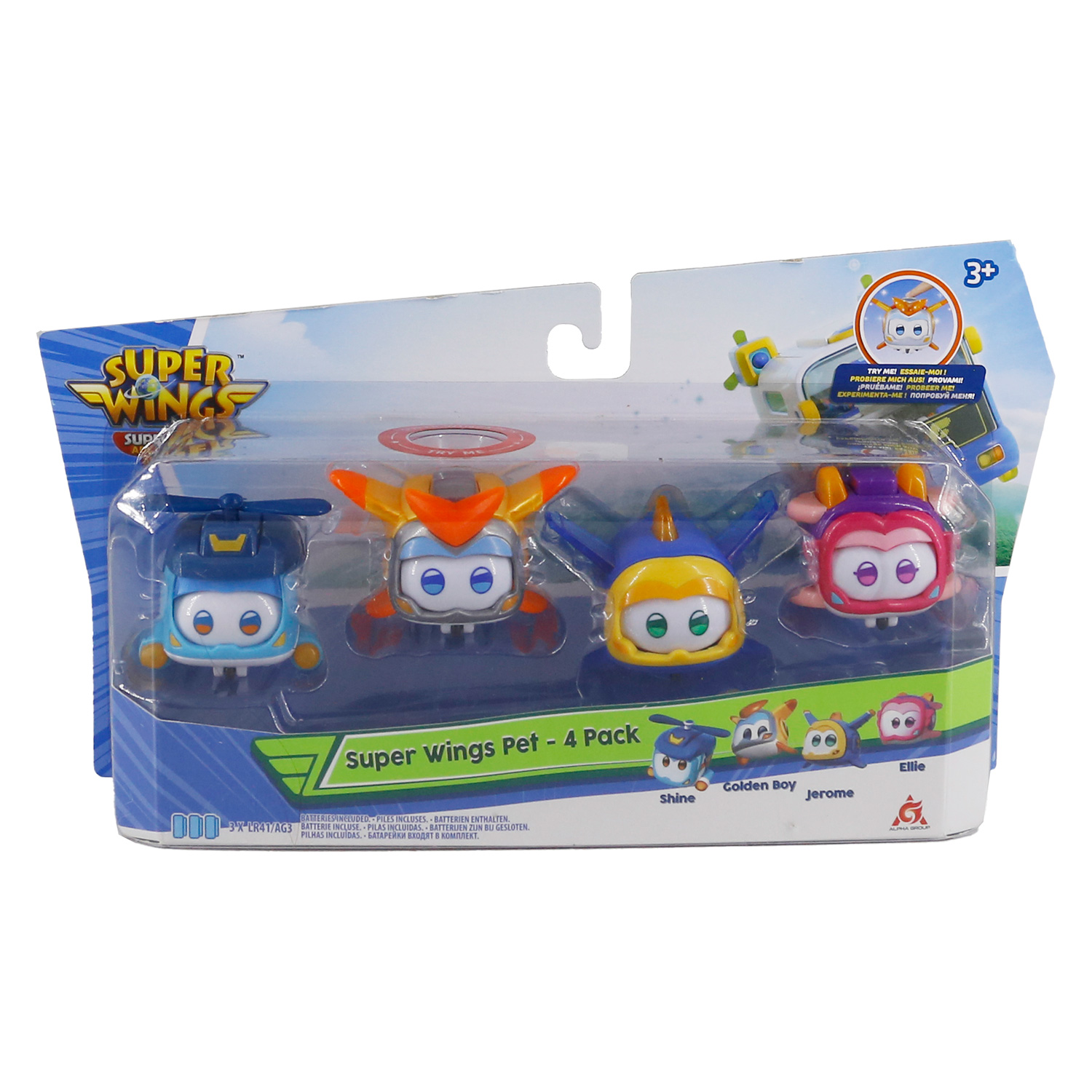 Набор игровой Super Wings мини-питомцы Шайн+Голден бой+Джеров+Диззи EU770491 - фото 1