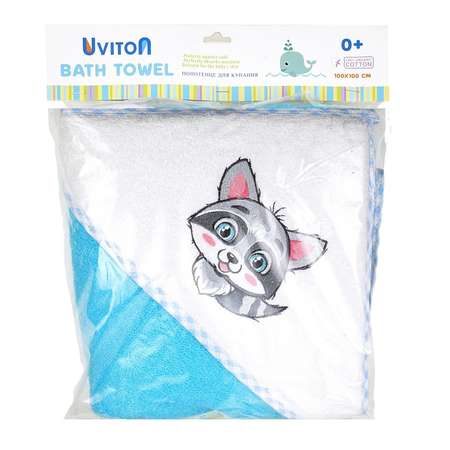 Детское полотенце Uviton с уголком Baby Енотик 100х100 см