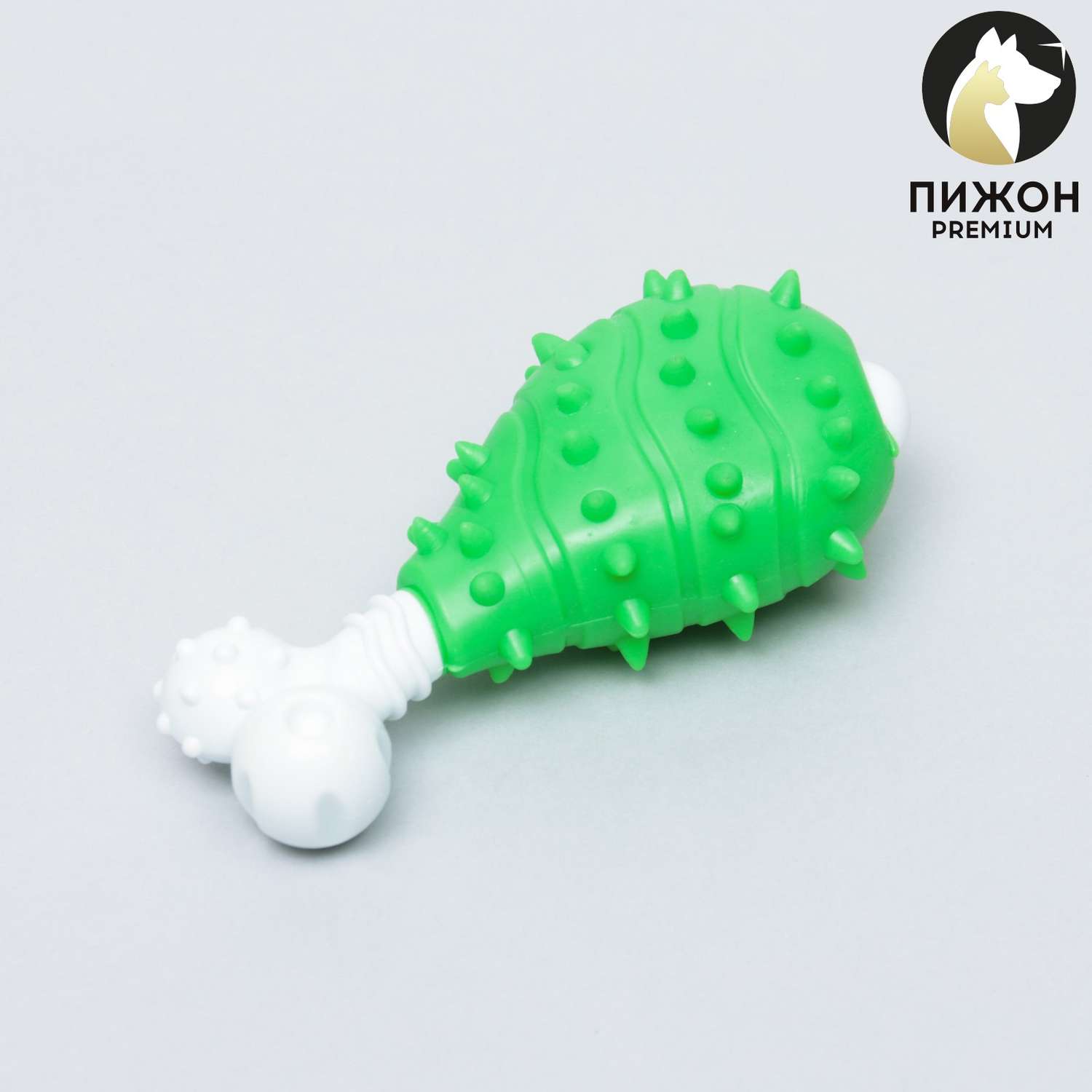 Игрушка Пижон двухслойная твердый и мягкий пластик «Голень» 12 см зелёная - фото 1