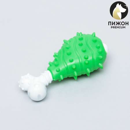 Игрушка Пижон двухслойная твердый и мягкий пластик «Голень» 12 см зелёная