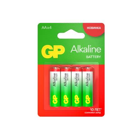 Батарейки алкалиновые GP АА 4шт GP15ARA21-2CRSBC4