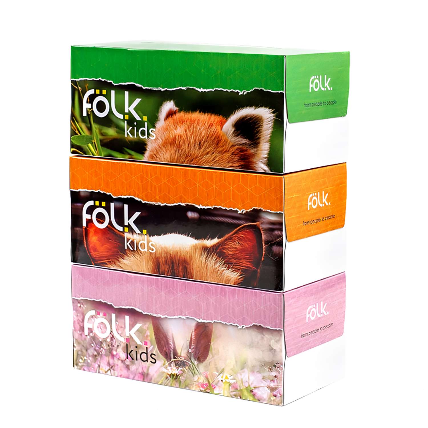 Набор бумажных салфеток Folk из 3-х упаковок по 180 штук - фото 1