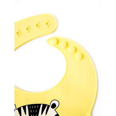 Нагрудник силиконовый Baby Nice с кармашком 31х23 Тигренок желтый