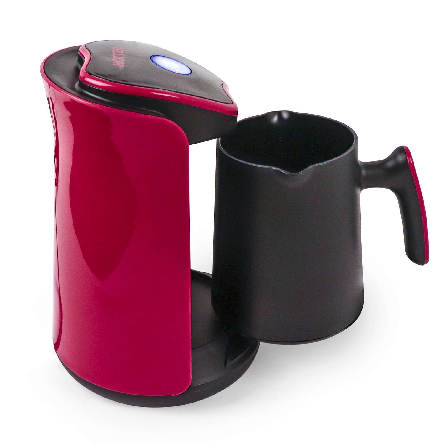 Кофеварка электрическая HOTTER чёрная с малиновым автооотключение 300мл 600Вт - фото 5