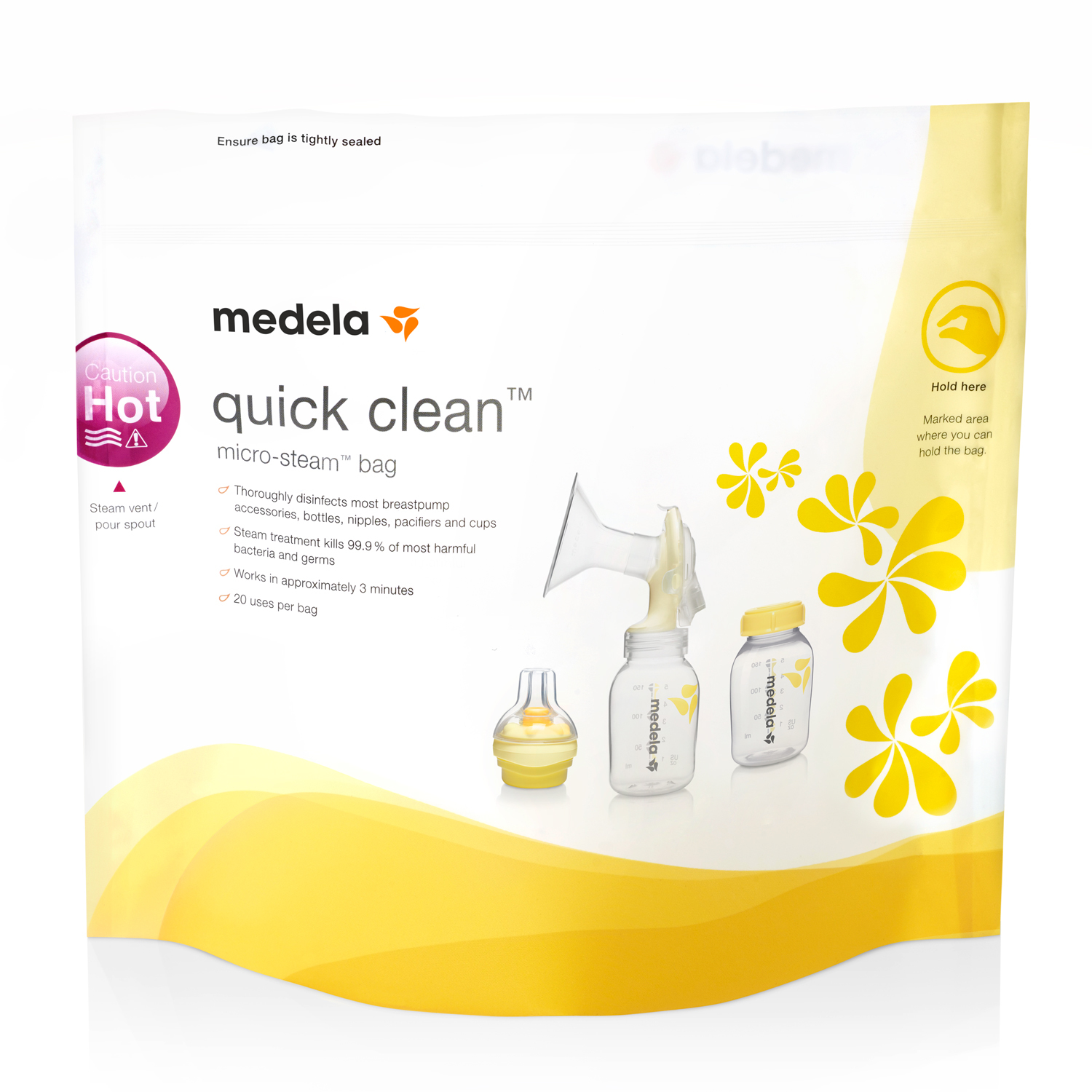 Пакеты для стерилизации Medela в СВЧ Quick Clean 5 шт - фото 3