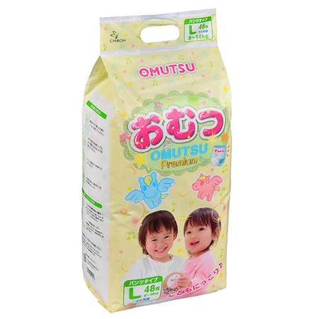 Подгузники-трусики детские OMUTSU L от 9 до 14 кг 48 шт