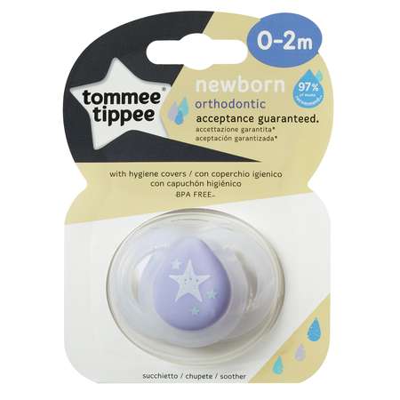 Пустышка Tommee tippee c 0 до 2месяцев Сиреневая 43342365