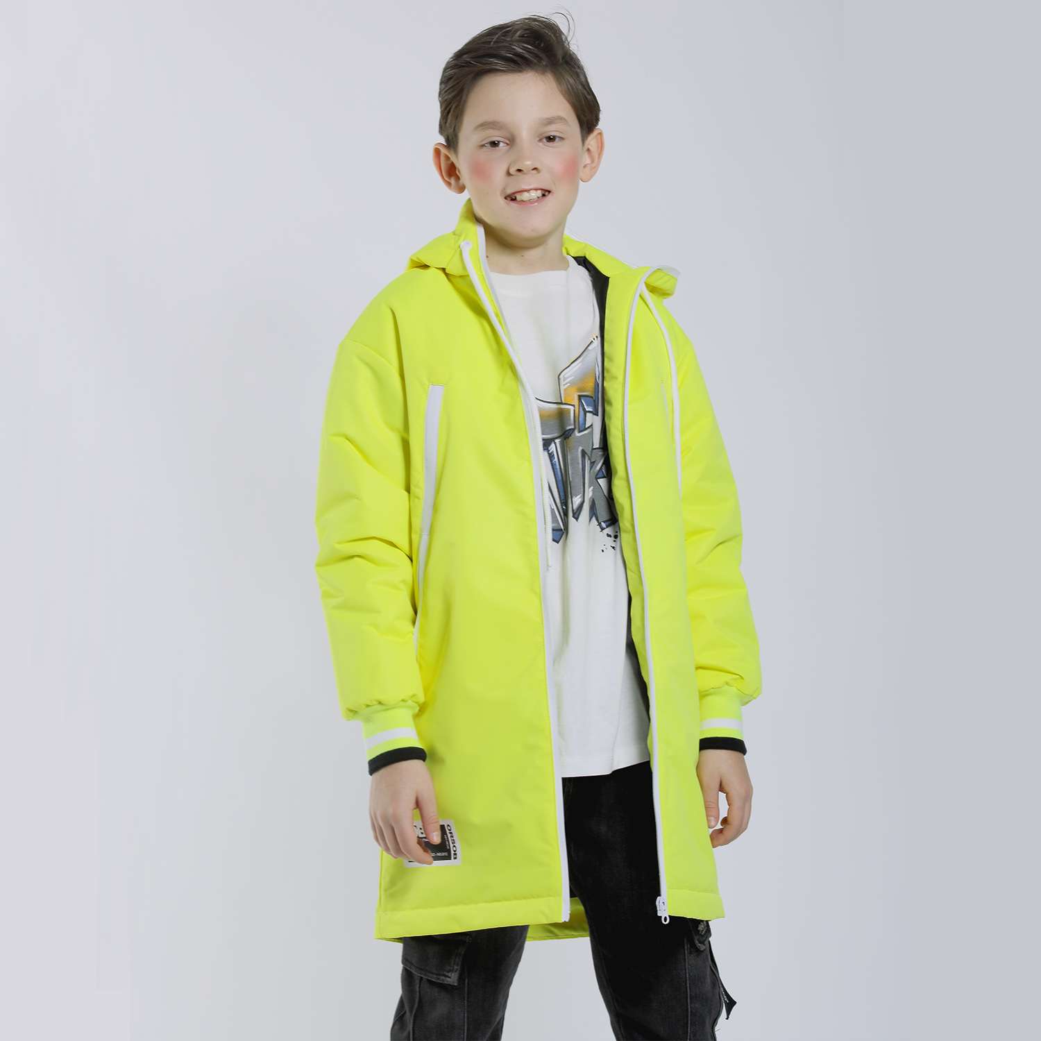 Куртка Orso Bianco OB21142-23_желтый неон - фото 4