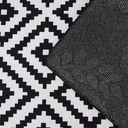 Набор ковриков Доляна для ванной и туалета «Грета» 2 шт: 50×80 40×50 см цвет чёрно-белый
