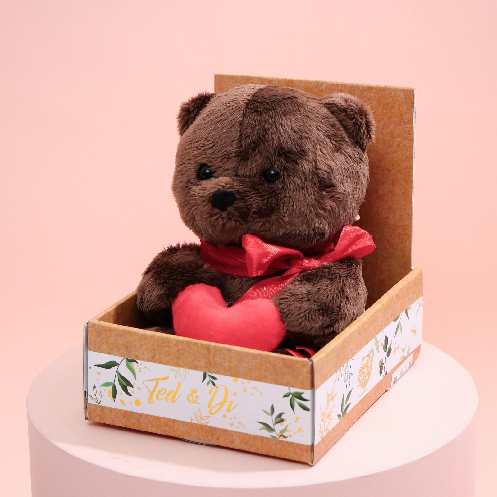 Мягкая игрушка Milo Toys Ted с сердечком мишка 25 см - фото 4