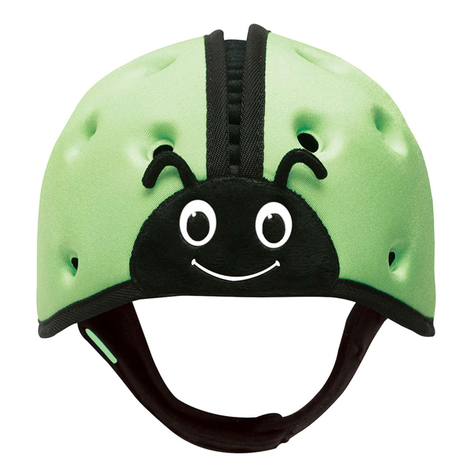 Шапка-шлем SafeheadBABY для защиты головы. Божья коровка. Цвет: зелёный - фото 1