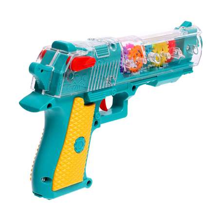 Пистолет игрушечный Sima-Land с шестерёнкамисветовые и звуковые эффекты работает от батареек