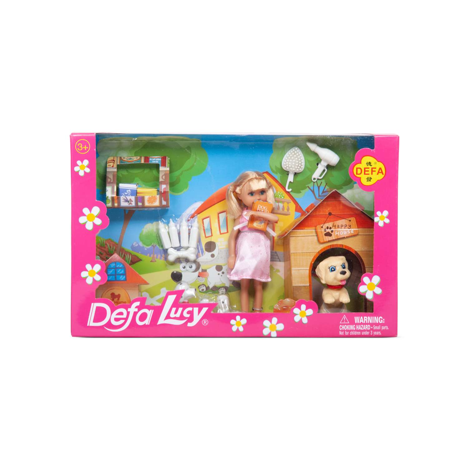 Кукла Defa Lucy Любимый питомец 14 см собака розовый 8281//розовый - фото 4