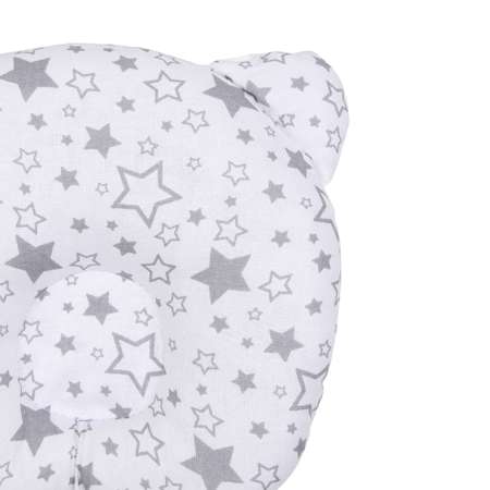 Подушка AmaroBaby анатомическая First Pillow Звездопад серый