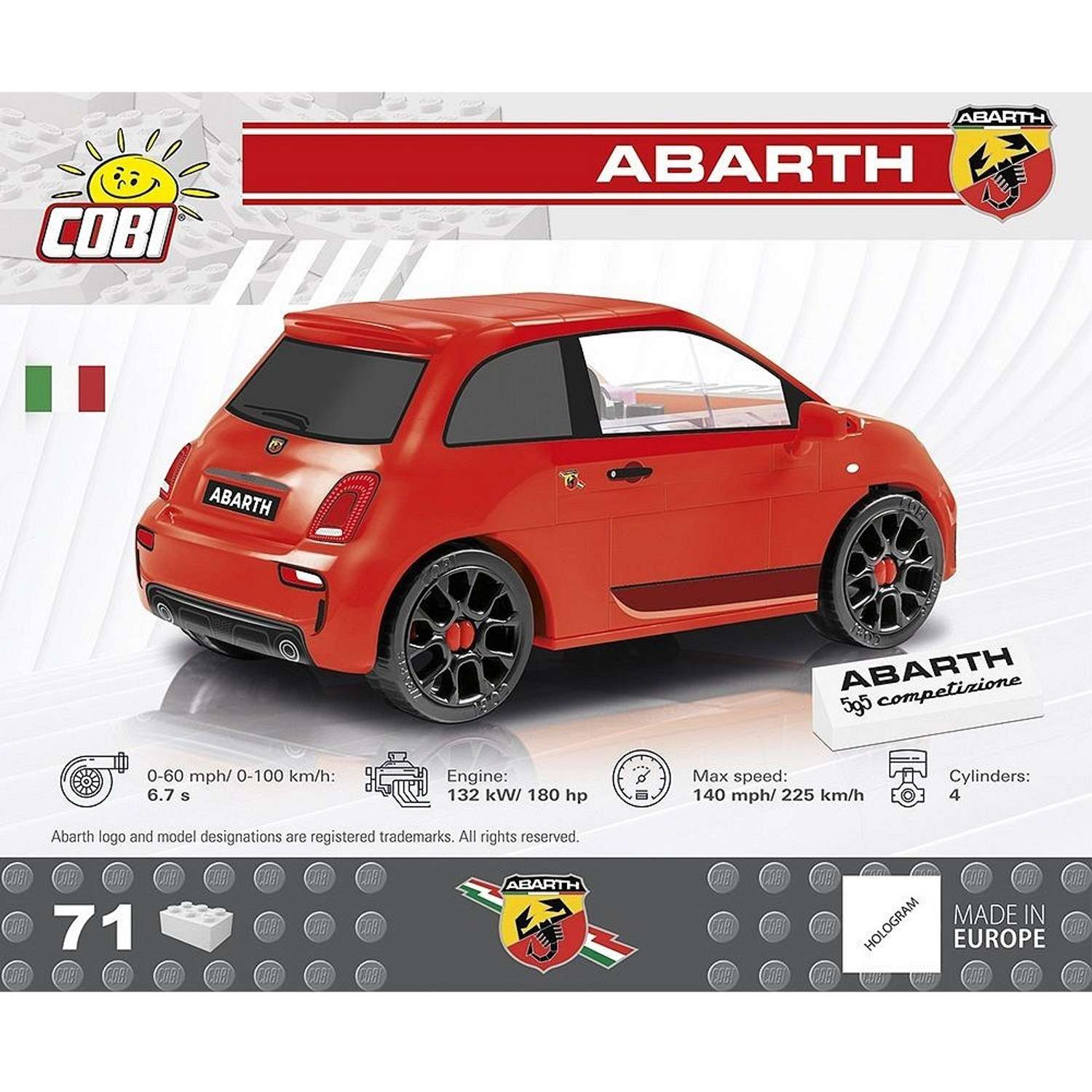 Конструктор COBI Автомобиль Abarth 595 Competizione - фото 7