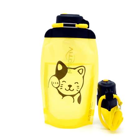Бутылка для воды складная VITDAM желтая 500мл B050YES 1406