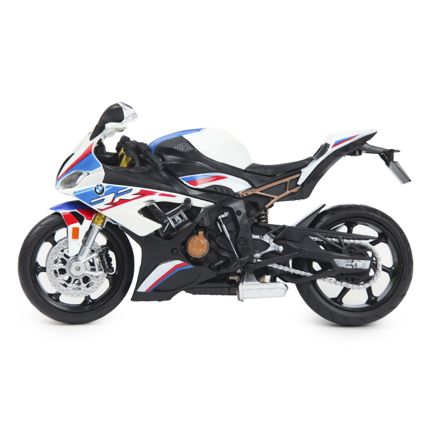 Мотоцикл Mobicaro BMW S1000RR 1:12 белый 644101(E) - фото 4