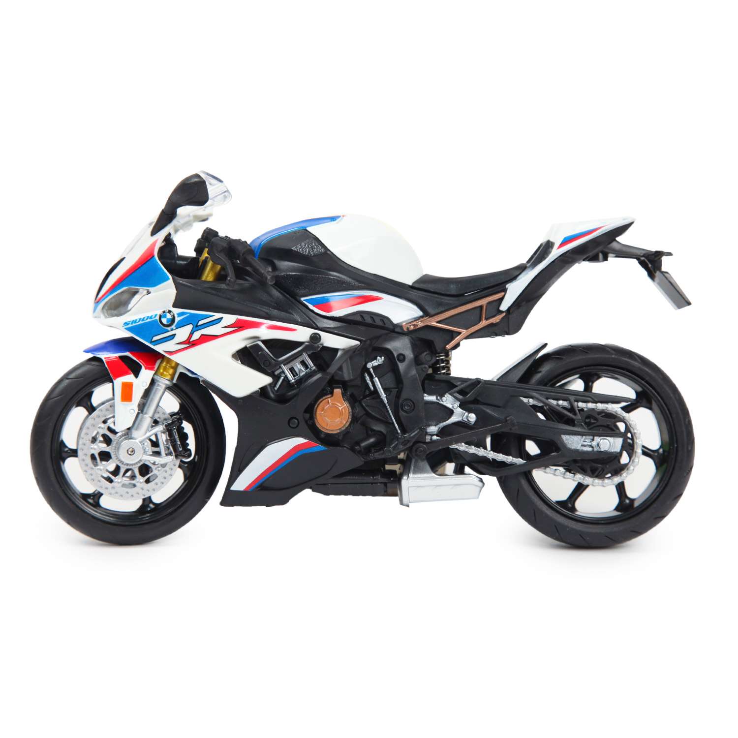 Мотоцикл Mobicaro BMW S1000RR 1:12 без механизмов белый 644101(E) - фото 4