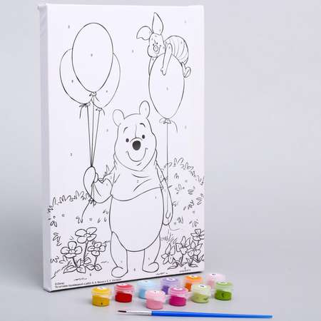 Картина по номерам Disney Медвежонок с шарами