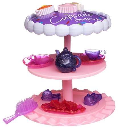 Игровой набор Чайная вечеринка ABTOYS куколка Capecake Surprise с питомцем цвет фиолетовой