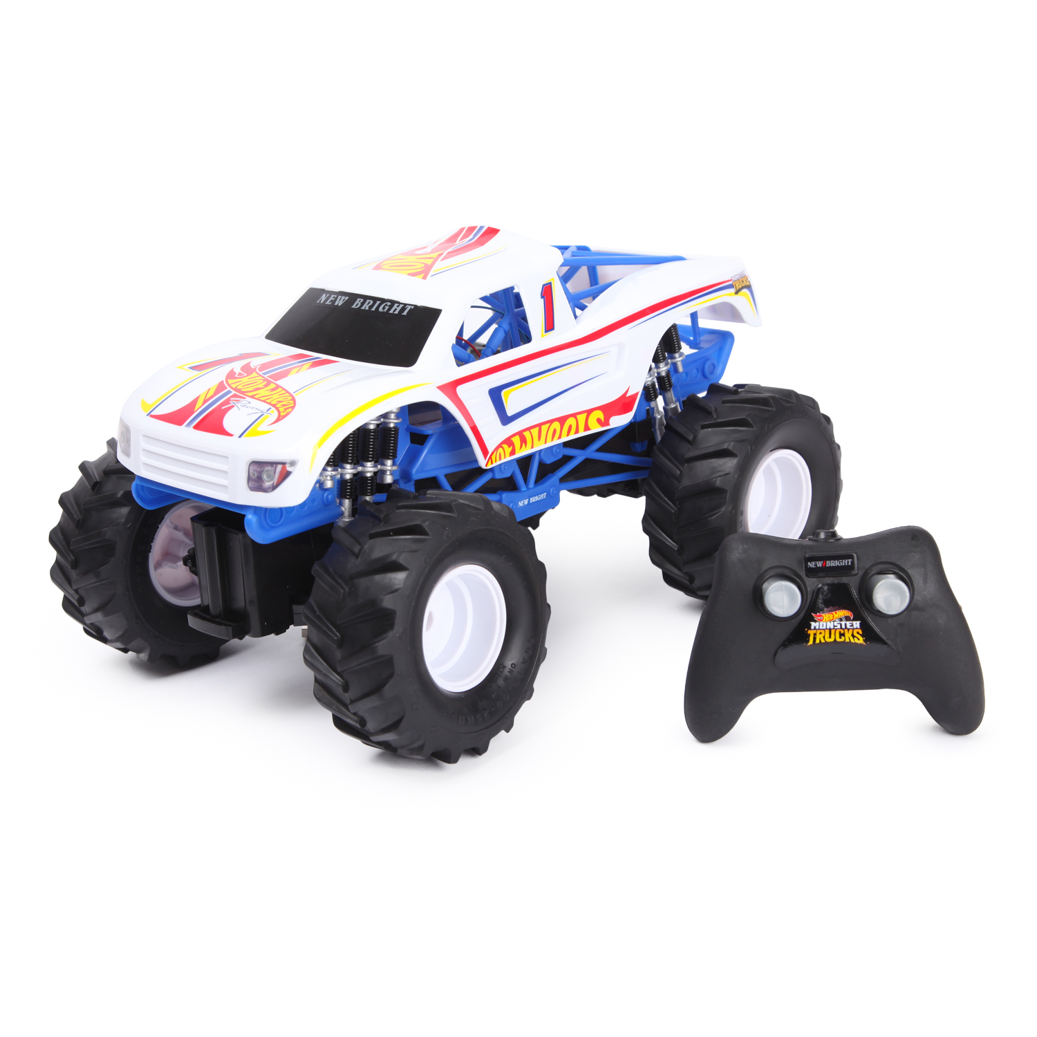 Машина Hot Wheels РУ 1:15 Monster Truck Racing 1 Белый 61550U купить по  цене 1799 ₽ в интернет-магазине Детский мир