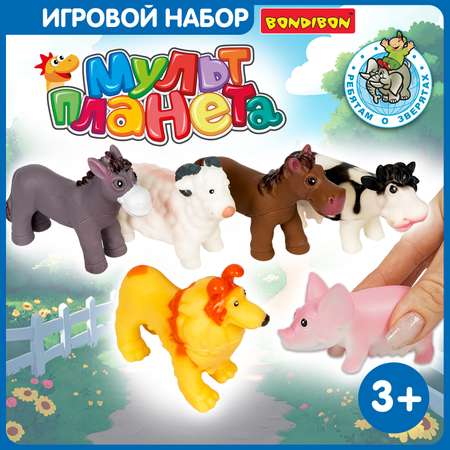 Игровой набор Bondibon фигурки животных Ферма 6 шт