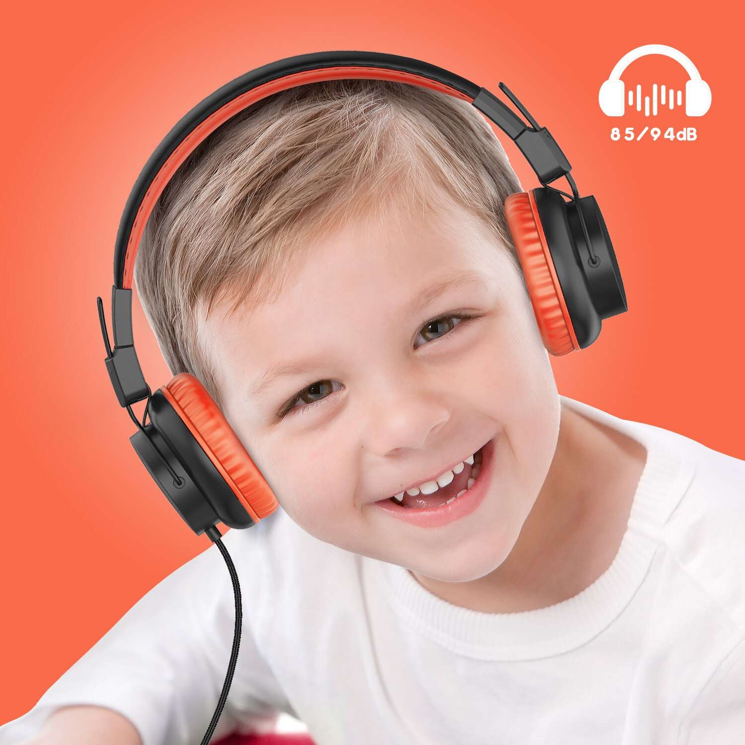 Наушники детские игровые Gorsun GS-E92V orange с микрофоном - фото 7