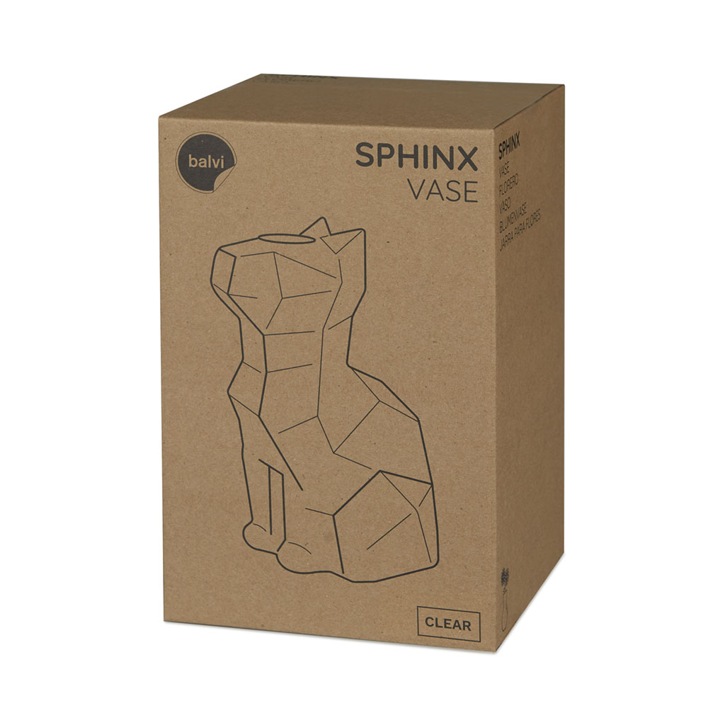 Ваза Balvi Sphinx Cat прозрачная - фото 4