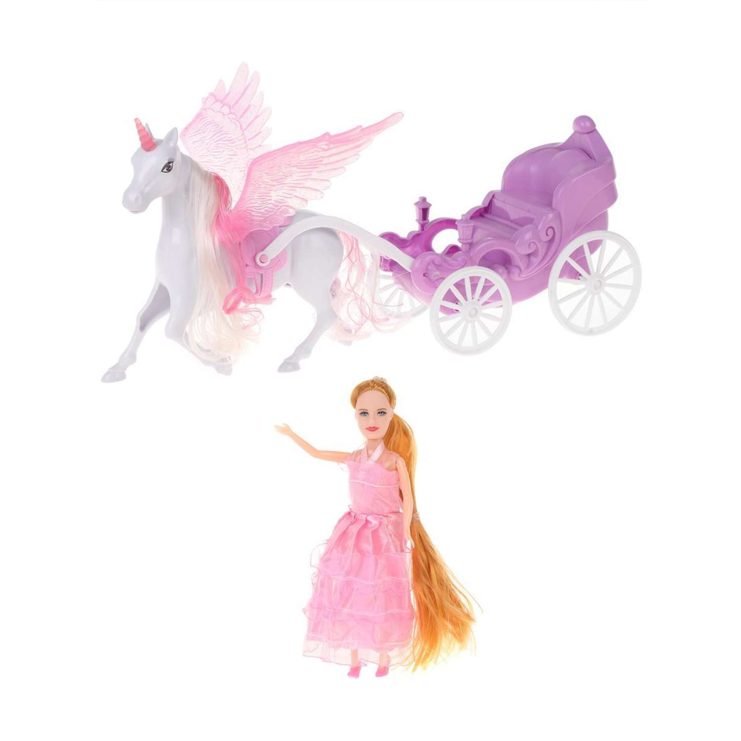 Игровой набор Наша Игрушка Кукла и Карета с лошадью 613699 - фото 2